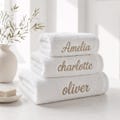 Personalised Towels Custom Embroidery 100% Egyptian Cotton Premium 600gsm Towels, Super Soft & Water Absorbent Luxury Hotel Quality Towels