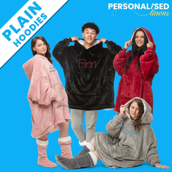 Oversized Blanket Hoodie Personalised Etsy UK