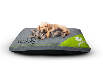 Personalised Waterproof Pet Bed For Cats And Dogs, Easy Care, Removable Cover, Machine Washable - More Colours
