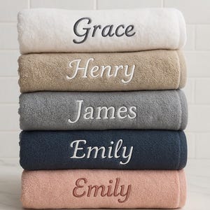 Personalised Egyptian Cotton Towels – Custom Embroidery, 550gsm Premium Luxury, Super Soft & Highly Absorbent Hotel Quality