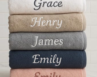 Personalised Egyptian Cotton Towels – Custom Embroidery, 550gsm Premium Luxury, Super Soft & Highly Absorbent Hotel Quality