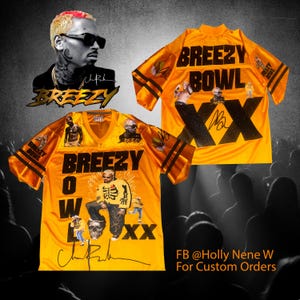 Concert Football Style Mesh Jersey, Breezy Bowl, Chris Brown, Breezy Bowl Apparel Shirt Tour