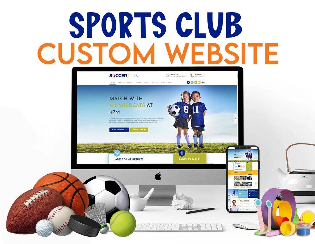 Sports Soccer, Basketball, Swimming, Tennis, Badminton Website Design ...