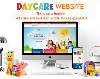 Kids Daycare Preschool Website Design - Wordpress - without domain name and hosting