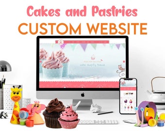 Cake, Cupcake and Pastries Website Design - Wordpress - without domain name and hosting