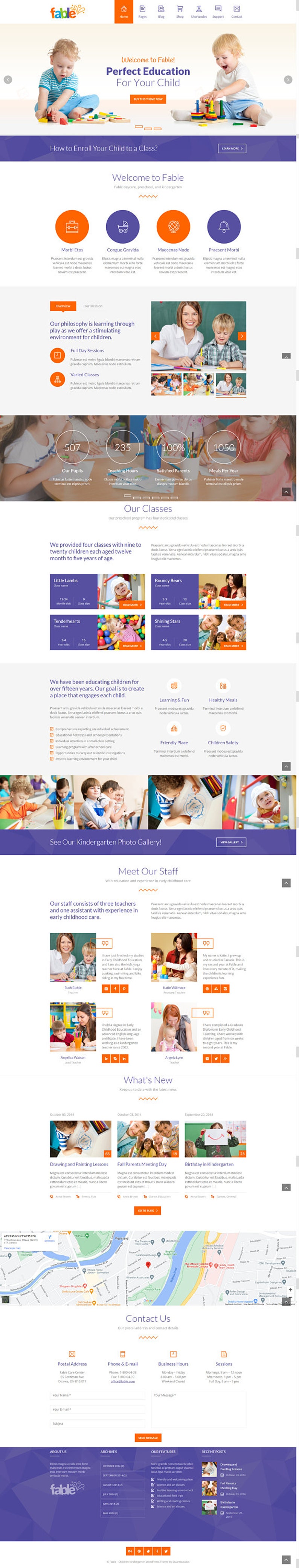 May include: Website for Fable daycare, preschool, and kindergarten. The site provides details on classes, staff, and enrolment. Includes photos of children and teachers, plus contact information.