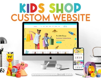 Kids Shop Website Design - Wordpress - without domain name and hosting