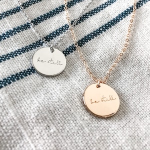 Be Still Necklace • 18K Gold • Psalm 46:10 • Minimalist Necklace • Dainty Necklace • Religious • Faith Jewelry • Mothers Day • Gift Idea