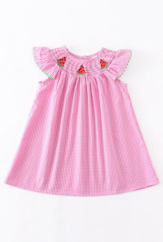 Watermelon smocked deals dress