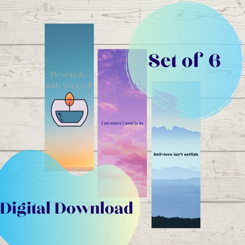 Self Care Bookmarks Printable Bookmarks Bookmark Set - Etsy