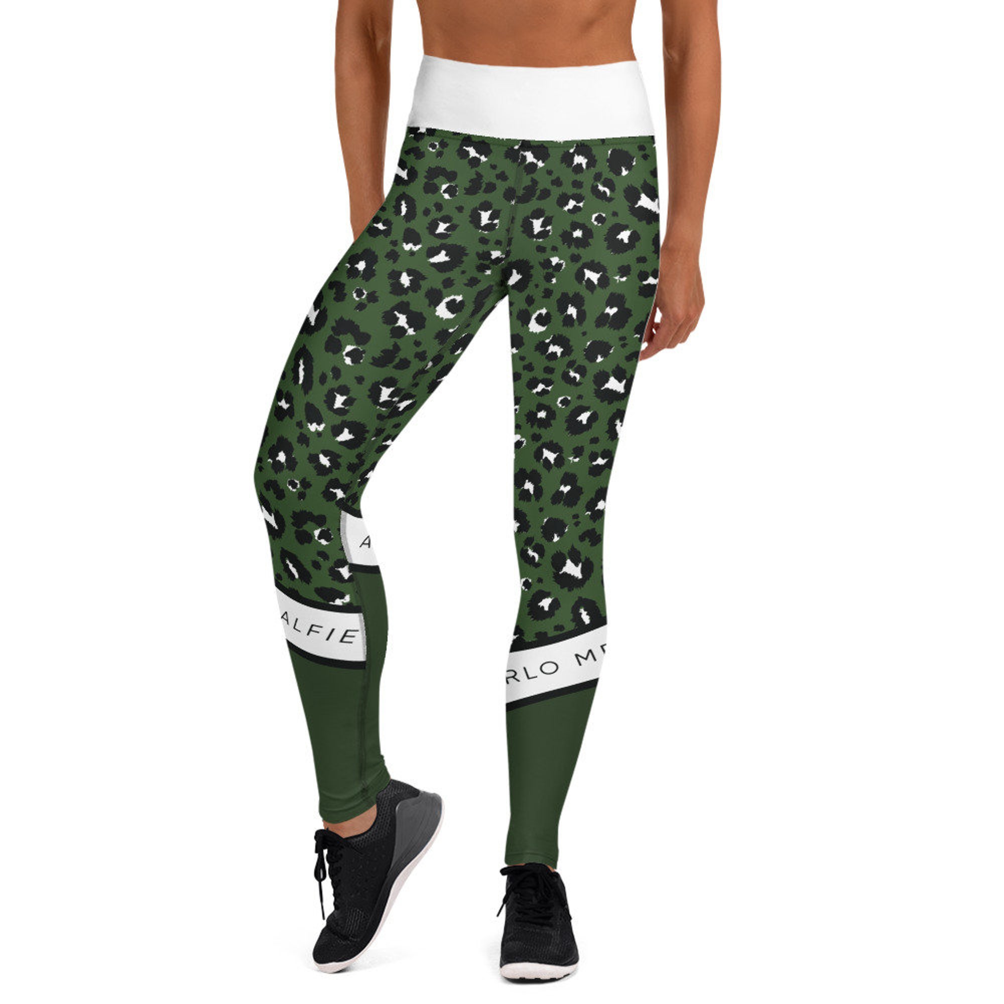 Discover Green Leopard sports leggings