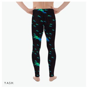 Yoga Meggings, Perfect for Yoga Men Leggings, Meggings style Printed Yoga Pants