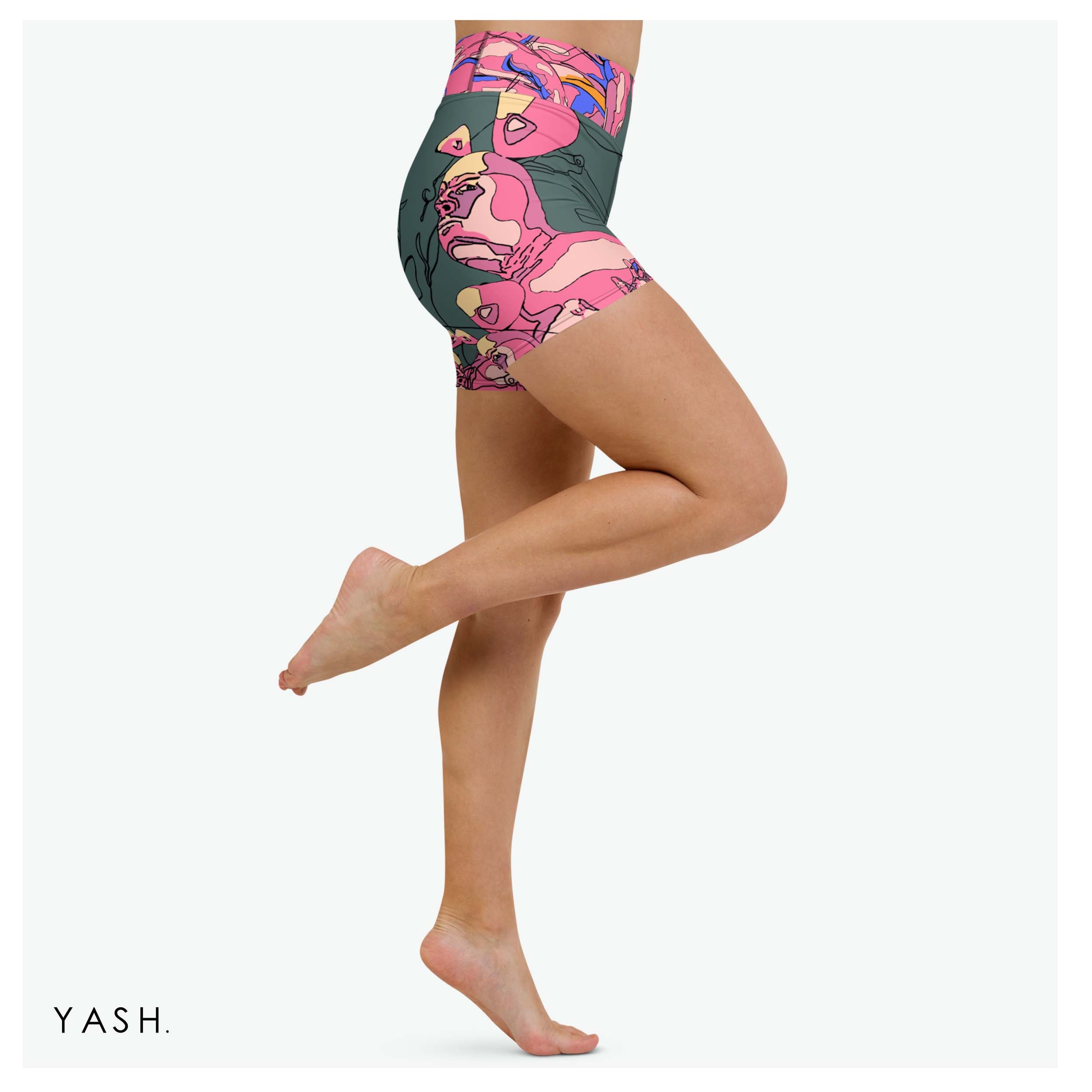 Yoga Shorts Colorful Pattern Yoga Short 