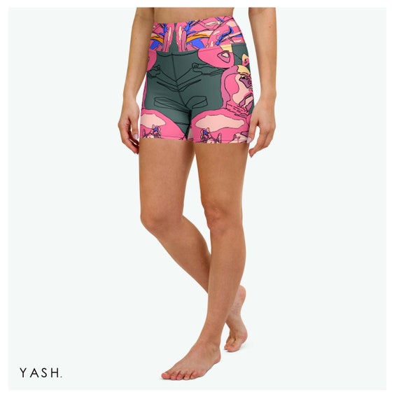 Yoga Shorts Colorful Pattern Yoga Short 