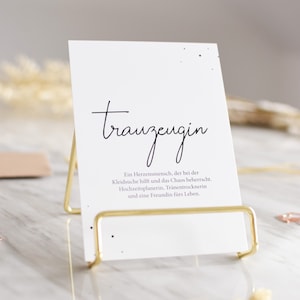 Definition Trauzeugin | Grußkarte mit Umschlag | Hochzeit | Made of Honor | Beste Freundin | Herzensmensch | Geschenkidee