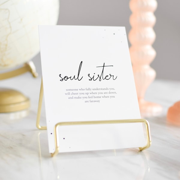 Definition Soul Sister | Grußkarte mit Umschlag | Beste Freundin | Seelenverwandte | Herzensmensch | Geschenkidee