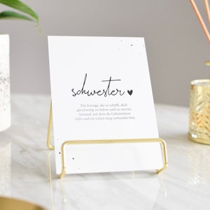 Definition Schwester | Grußkarte zum Verschenken | Geschenkidee | Dekoidee |  Weihnachtsgeschenk | Geburtstagskarte