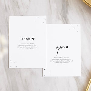 Definition Set Grandparents | 2 Grußkarten zum Verschenken | Geschenkidee | Weihnachtsgeschenk | Geburtstagskarte | Karte Oma | Karte Opa
