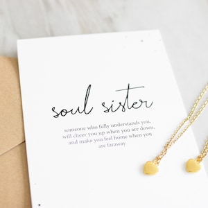 Freundschaftsset Soul Sister | Armbandset | Geschenkkarte | Beste Freundin | Seelenverwandte | Personalisierte Geschenkidee