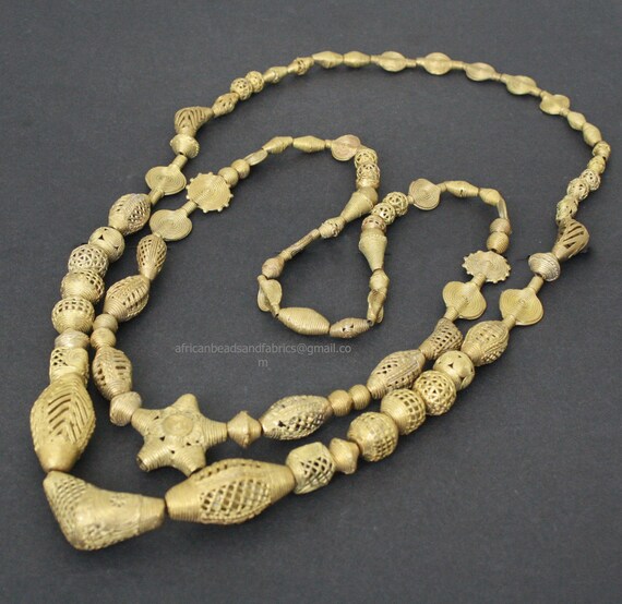 Traditional African Ghanaian Wedding Brass Jewellery Necklace Etsy