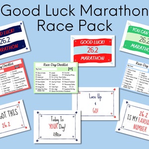 Good Luck Marathon Gift Pack, Running Gift, Marathon Imprimible, Gift Pack For Runner, Descarga digital