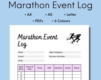 Registro de eventos de maratón, seguimiento de carreras (descarga digital)