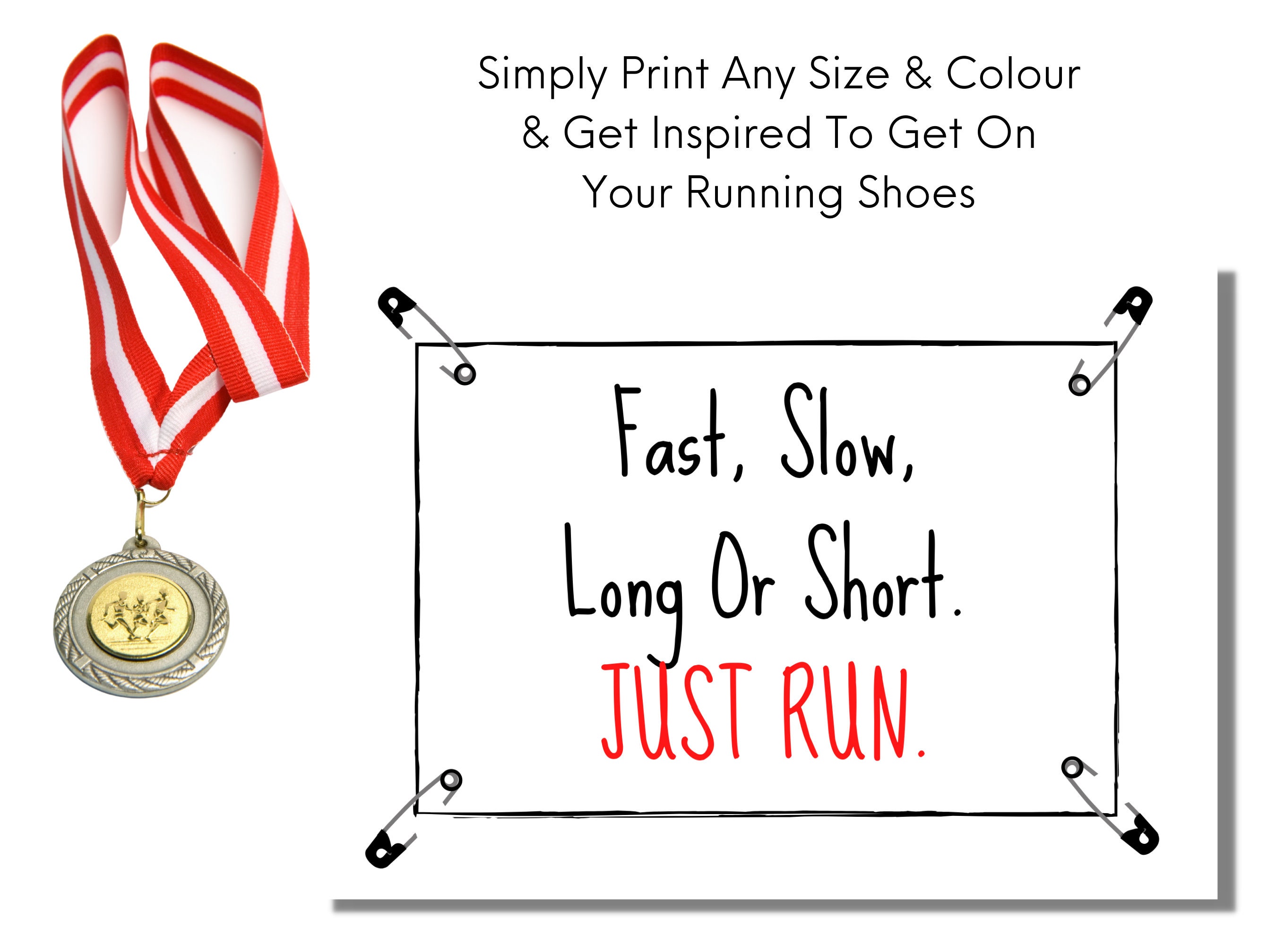 Inspirational Running Quotes, Motivational Quote Printable, Gift for ...
