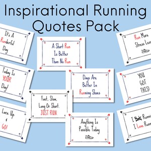 Inspirational Running Quotes, Motivational Quote Printable, Gift For Runner, Jogging Wall Art, Exercise Print, Digital Download
