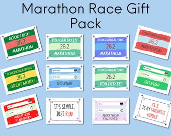 Marathon Race Gift Pack, Gift For Runner, Marathon Prints, Running Printable, Inspirational Quotes, Digital Download