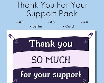 Gracias por su apoyo, impresión, regalo para correr (descarga digital)