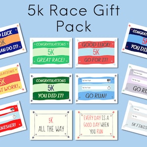 5k Race Gift Pack, Gift For Runner, Running Printable, 5k Event Prints, Motivational Quotes, Digital Download