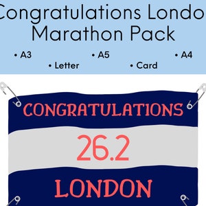 Herzlichen Glückwunsch London Marathon Druck, Geschenk für Marathon, Läufer druckbar, Running Wall Art, Digitaler Download
