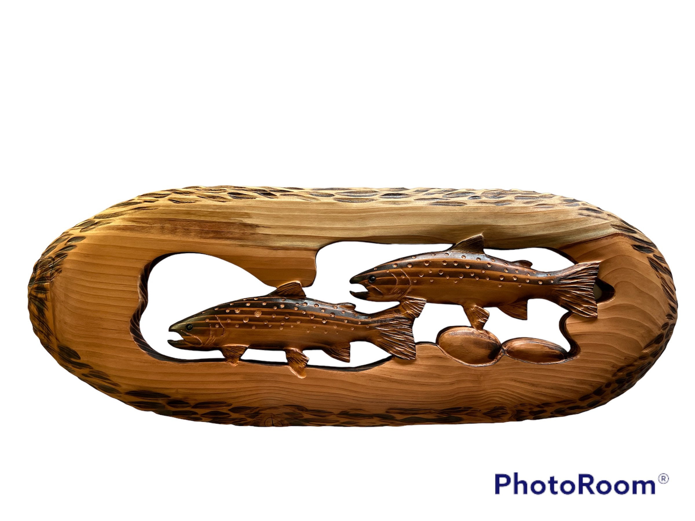 Wood Carving Trout, Personalized Gift, Wall Decor, Home Decor, Gift for  Fishermen 