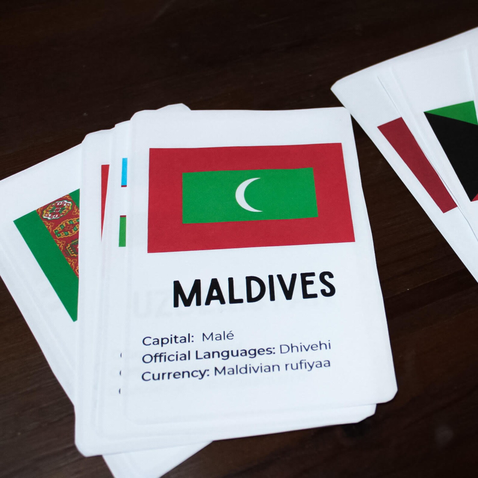 Flags of Asia Flashcards Digital Download Etsy