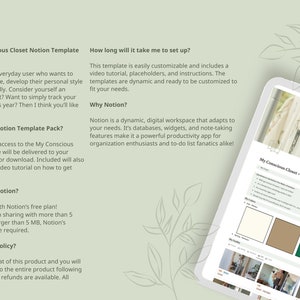 My Conscious Closet Notion Template | Wardrobe Tracker, Notion Closet ...