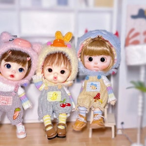 OB11 overalls,OB11 Pants,BJD 12&#39; oversuit,OB11 cute Dress,ymy colthes,gsc clothes,Animal shape suit,handmade clothes