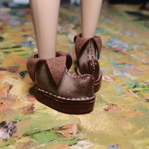 Blythe clown shape shoes,Neo blythe shoes , ob22 shoes, ob24shoes,Handmade doll shoes，leather shoes