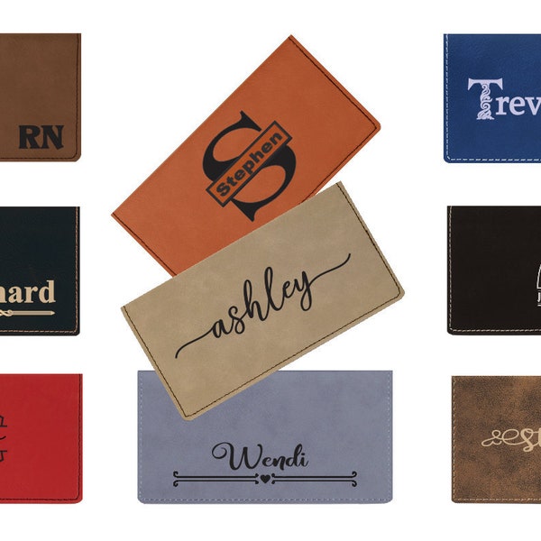 Personalized Checkbook Cover Etsy