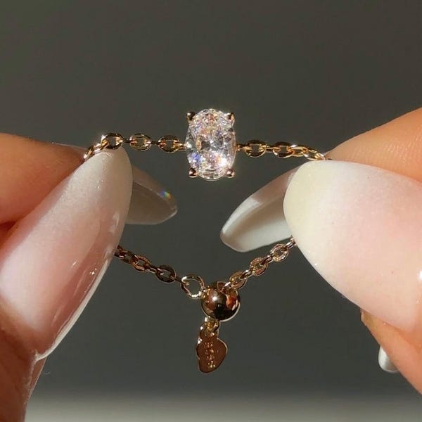 Anillo de cadena original de amor propio - Oro amarillo