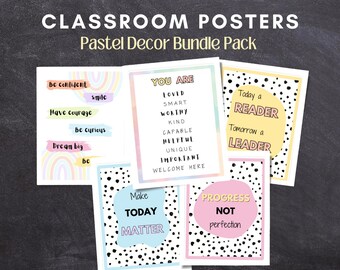 Growth Mindset | Motivational Quotes | Spotty Rainbow | Classroom Posters | Printable