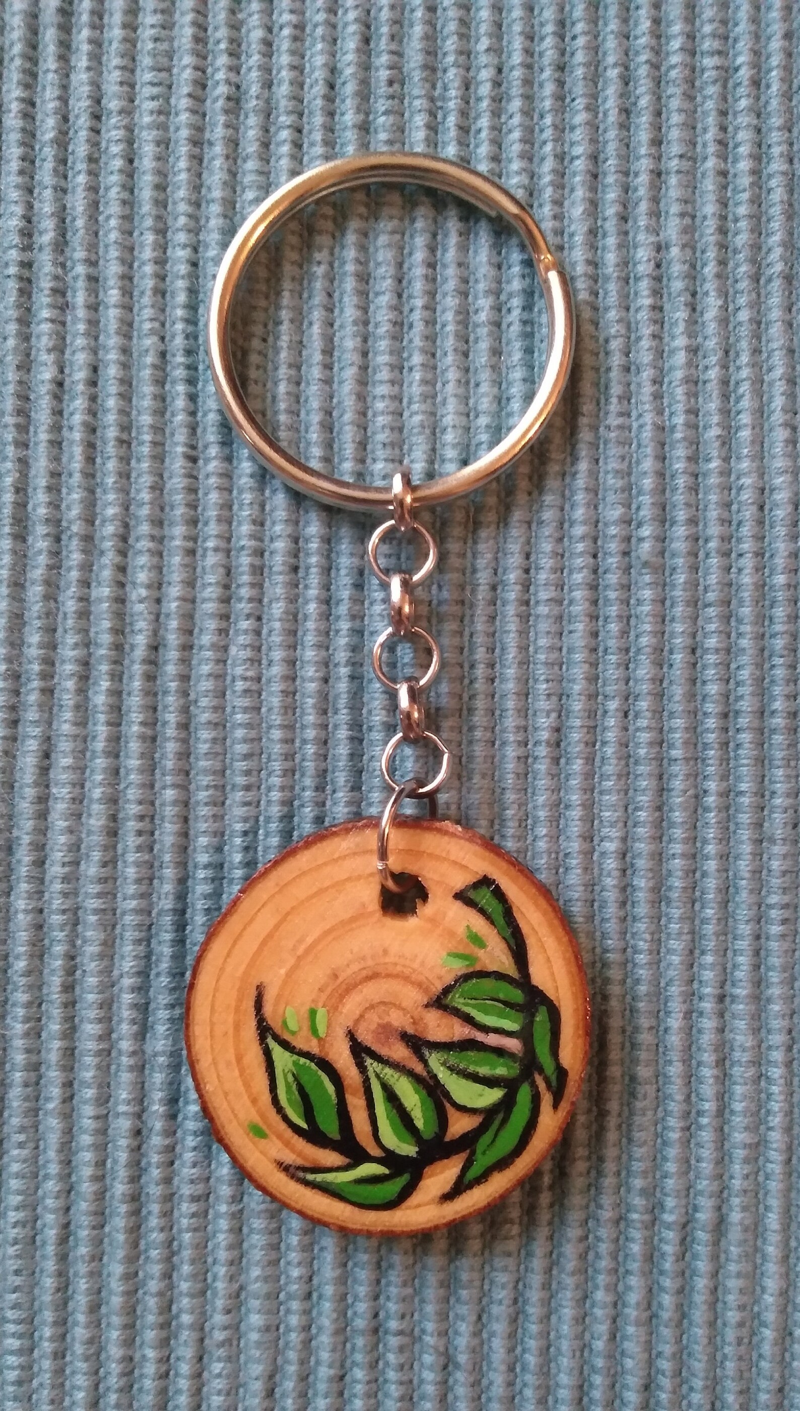 Rounded Key Chain Wood Round Keychains - Etsy