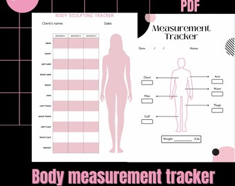Plantillas de formularios de seguimiento de pérdida de peso por cavitación para esculpir el cuerpo, descarga instantánea fácil de usar