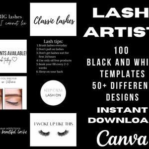 Lash Tech Instagram Post Social Media, Lash quotes, Social media quotes, templates, editable