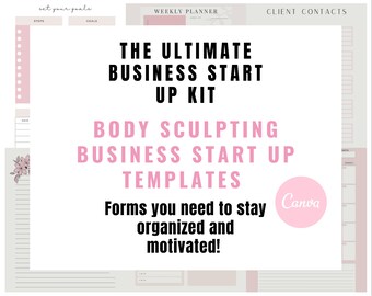 Lo último en planificación de pequeñas empresas para esculpir el cuerpo. 20 formularios y plantillas imprimibles fáciles de usar. Plan digital de descarga instantánea