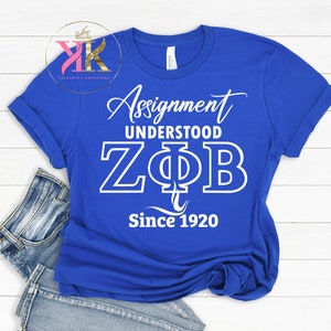 Zeta Phi Beta Sorority Shirt, Understood the Assignment, Zeta Phi Beta Paraphernalia, Zeta Phi Beta, Finer Woman, Zeta Phi Beta Gift, Sorors