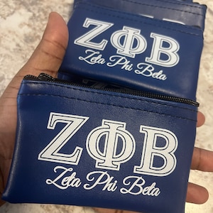 Zeta Phi Beta Coin Bag, Zeta Card holder, Bag, J16 Since 1920, Founders Day, Zeta Gift,  Zeta Phi Beta, Finer Womanhood ,Zeta Phi Beta Gift,