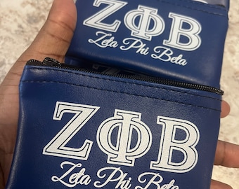 Zeta Phi Beta Coin Bag, Zeta Card holder, Bag, J16 Since 1920, Founders Day, Zeta Gift,  Zeta Phi Beta, Finer Womanhood ,Zeta Phi Beta Gift,