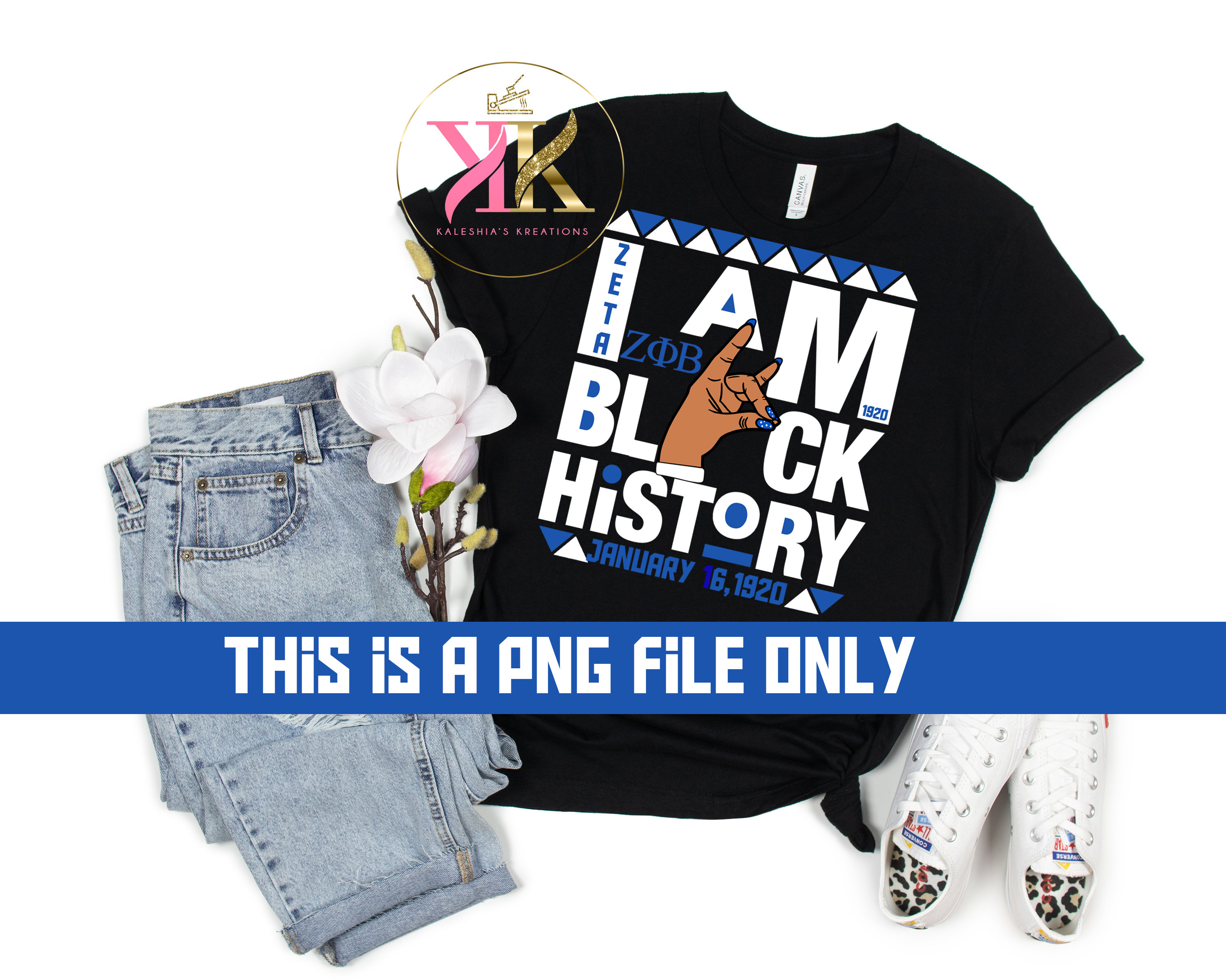 I Am Black History ZETA PHI BETA Png Instant Download Etsy