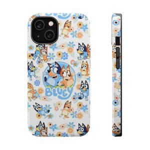 Étui pour téléphone et tablette Bluey pour enfants - Coque magnétique résistante, résistante aux chocs, légère et facile à encliqueter