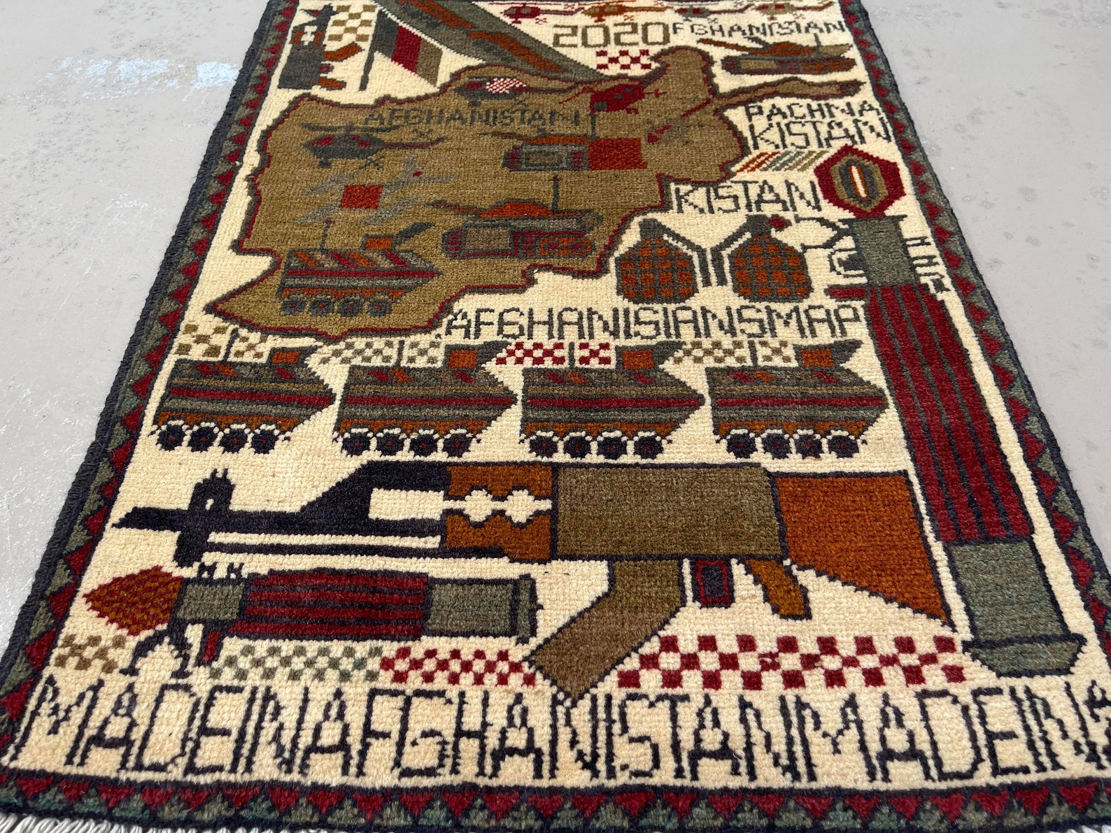 Afghan War Rug Handmade Rug Wall Decoration Rug Wool Rug Etsy